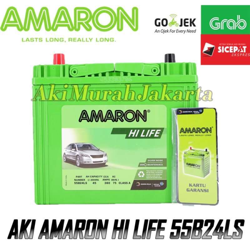 Jual Aki Mobil Wuling Confero NS60LS / 55B24LS Amaron Hi-Life 12V