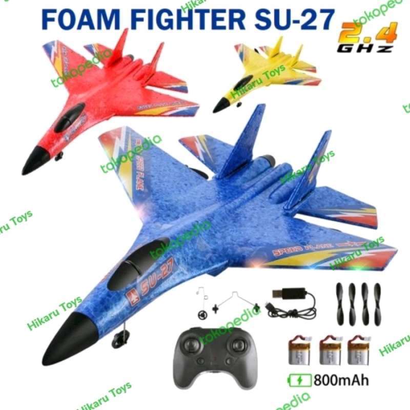 Jual Foam Fighter Airplane Rc Pesawat Tempur Sukhoi Su 27 Airplane di