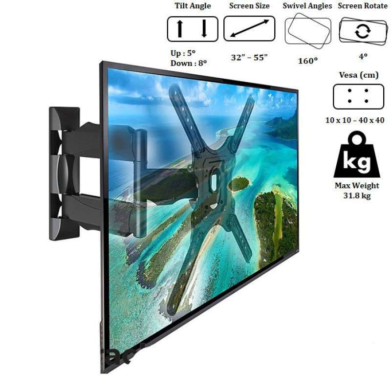 Promo Bracket TV 32 55 inch Full Motions Cantilever Mount NB P4