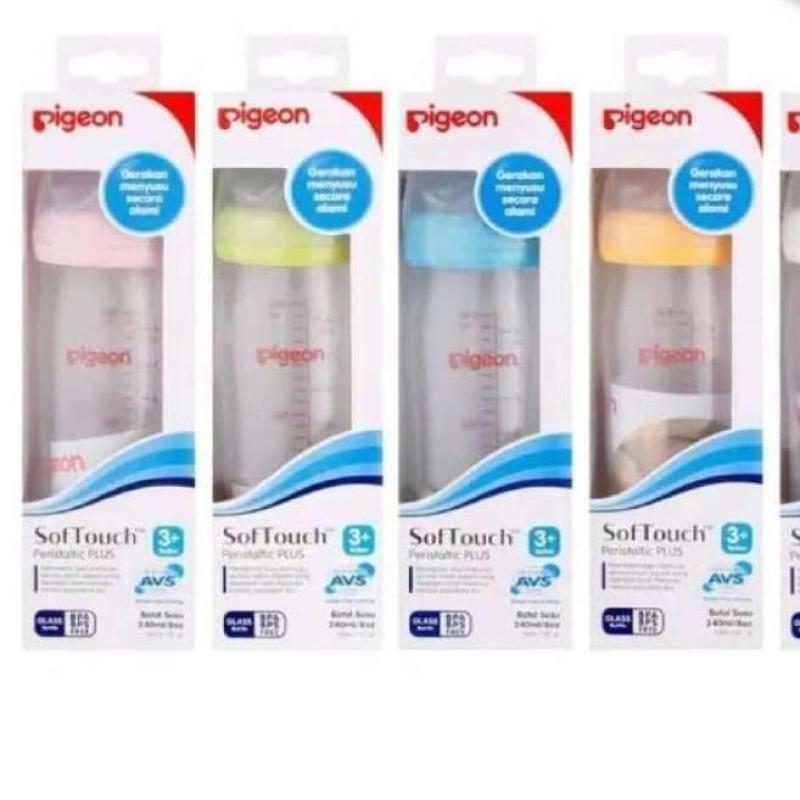 Jual Pigeon Bottle Wide Neck Botol Susu 240 Ml Peristaltic Plus Dengan