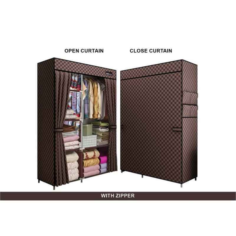 Jual Lemarii Pakaian Multifunction / Cloth Rack With Cover Maroon