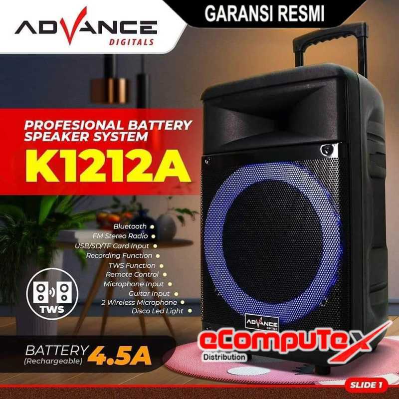Promo SPEAKER KARAOKE ADVANCE 12 K1212A SPEAKER BLUETOOTH KARAOKE 12