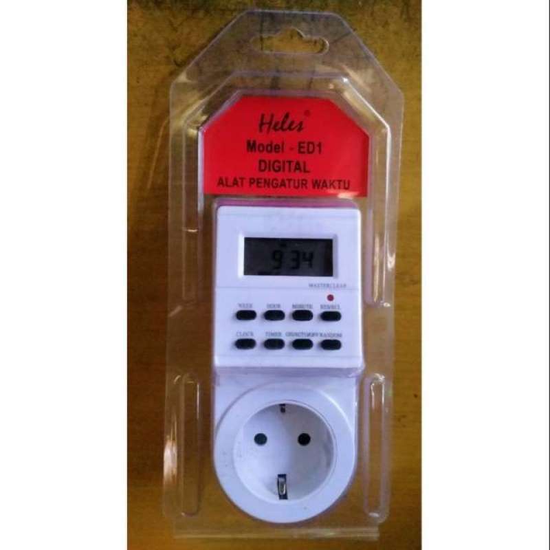 Promo Timer Listrik 24 Jam Digital HELES / Stop Kontak Timer / Colokan