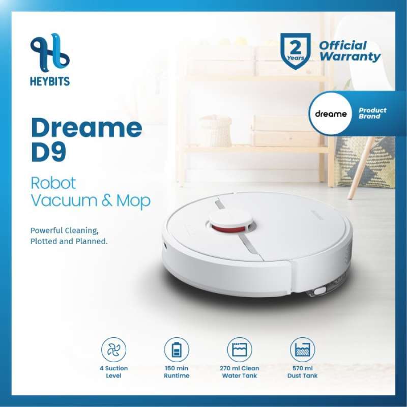 Promo Dreame D9 Robot Vacuum Cleaner Sweep and Mop 3000Pa Vacuum Sapu