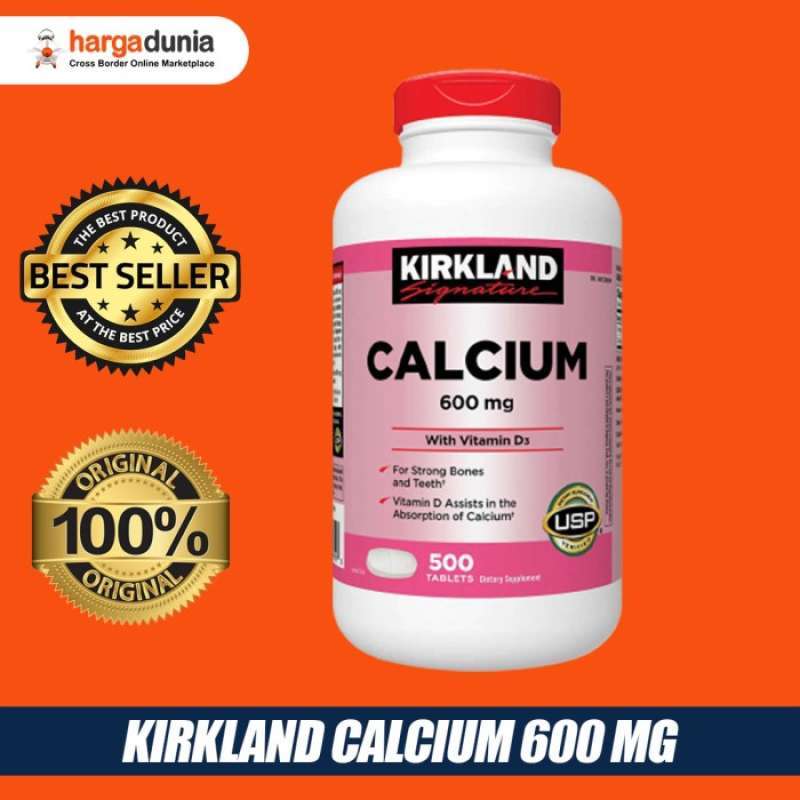 Promo KIRKLAND SIGNATURE CALCIUM, 600 MG+D3, 500COUNT TABLETS Diskon