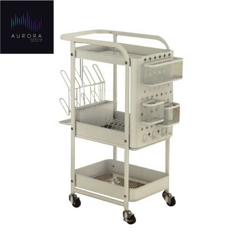 Promo Masterspace Rak Piring Troli 3 Tingkat Dengan Roda Minimalis ...