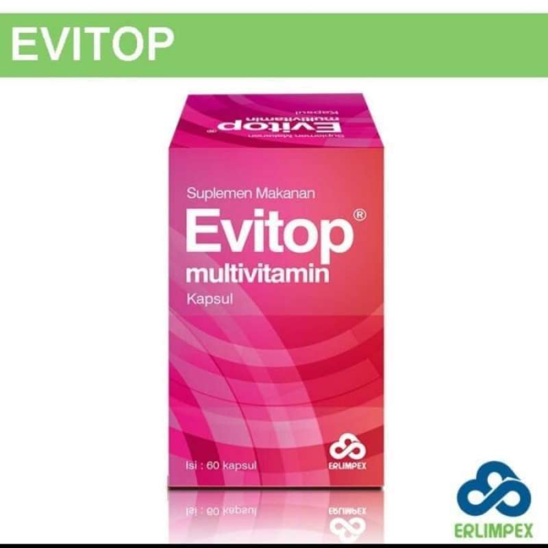 Promo EVITOP BOTOL 60CAPS /MULTIVITAMIN,ANTI OKSIDAN,VITAMIN E Diskon 33 di Seller Nur Nur Toko