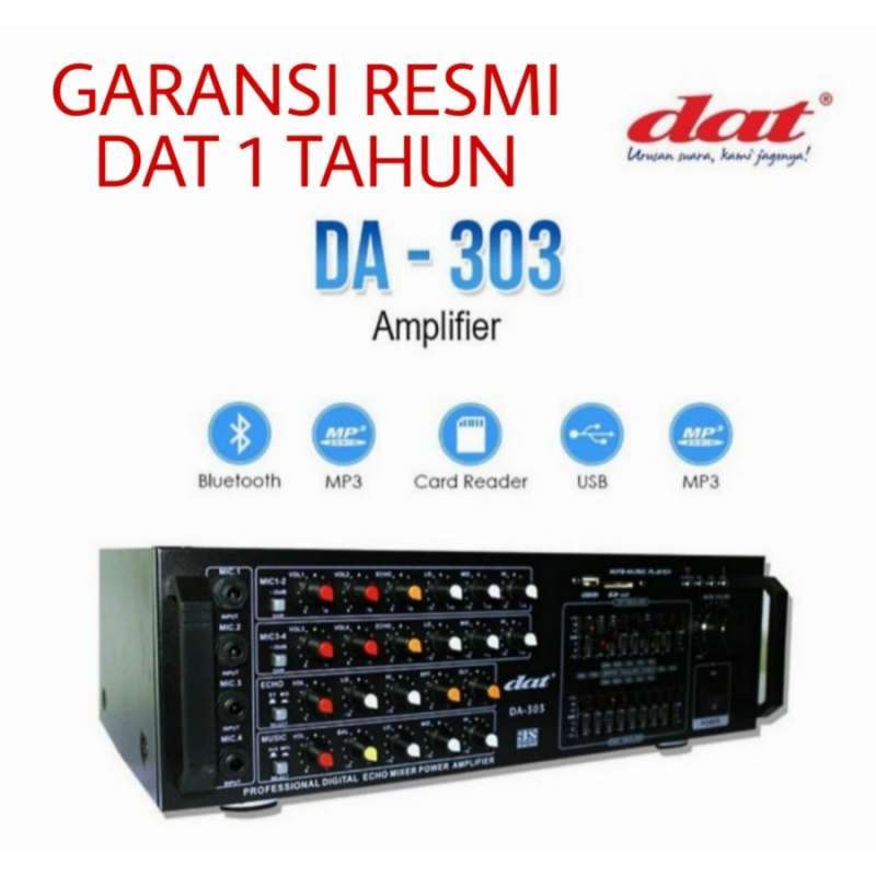Promo Power Ampli Dat Da303 Amplifer Dat Da 303 Equalizer Plus Usb ...