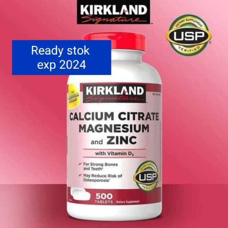 Jual Kirkland Calcium Citrate Magnesium Zinc With Vitamin D3 500