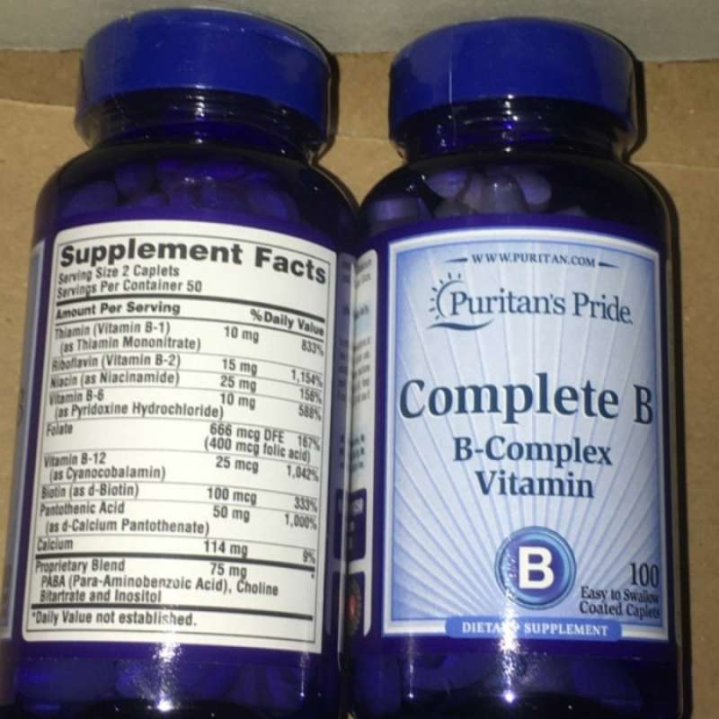 Promo Vitamin B - Complex (Complete B) | 100 Kaplet -- Puritan Diskon 33% di Seller Anes Medika ...