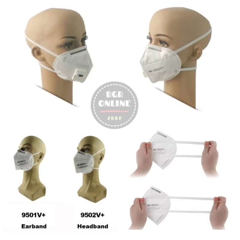 Jual Masker 3m 9502v+ Kn95 N95 Headloop Hijab Individual Packing Box 25 ...