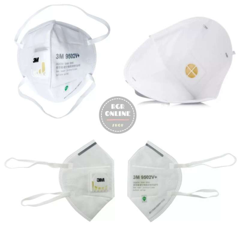 Jual Masker 3m 9502v+ Kn95 N95 Headloop Hijab Individual Packing Box 25 ...