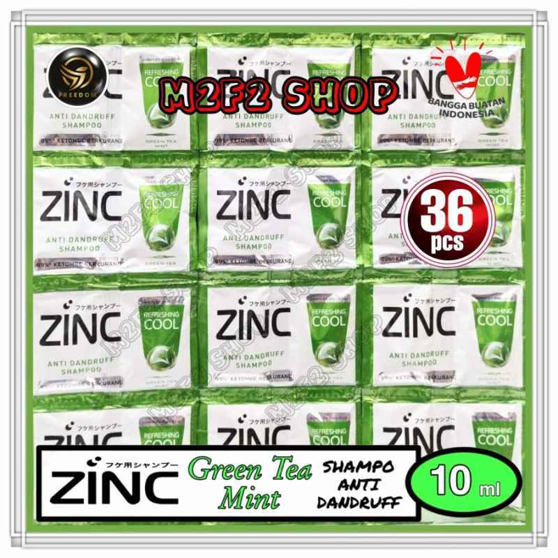 Promo Shampoo Zinc Refreshing Cool Green Tea Mint Sachet 10 ml (Kemasan