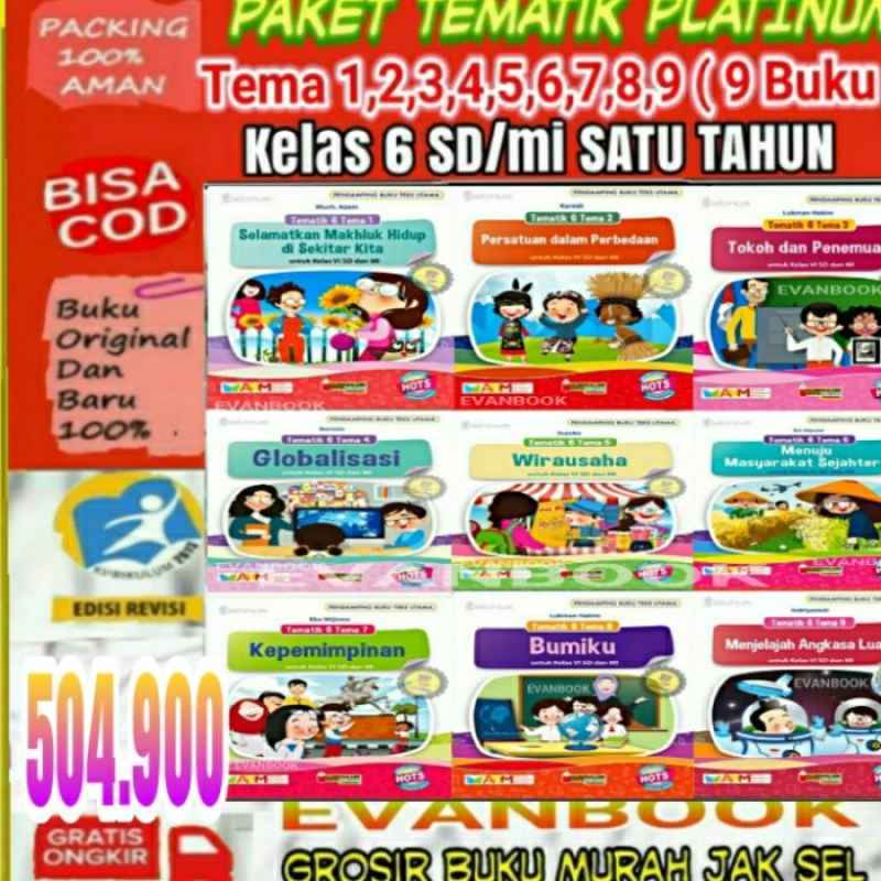 Promo PAKET TEMATIK KELAS 6 SD TEMA 1 2 3 4 5 6 7 8 9 HOTS NEW K13 ...