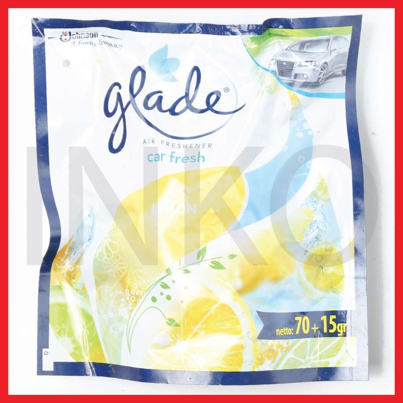 Jual Glade Car Fresh Lemon Air Freshener Pouch 70gr Pewangi Parfum