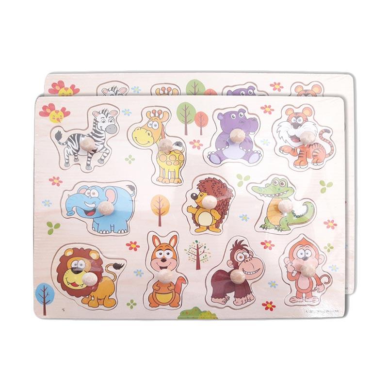 Jual Puzzle Binatang Kayu Knob Besar Puzzles Online 