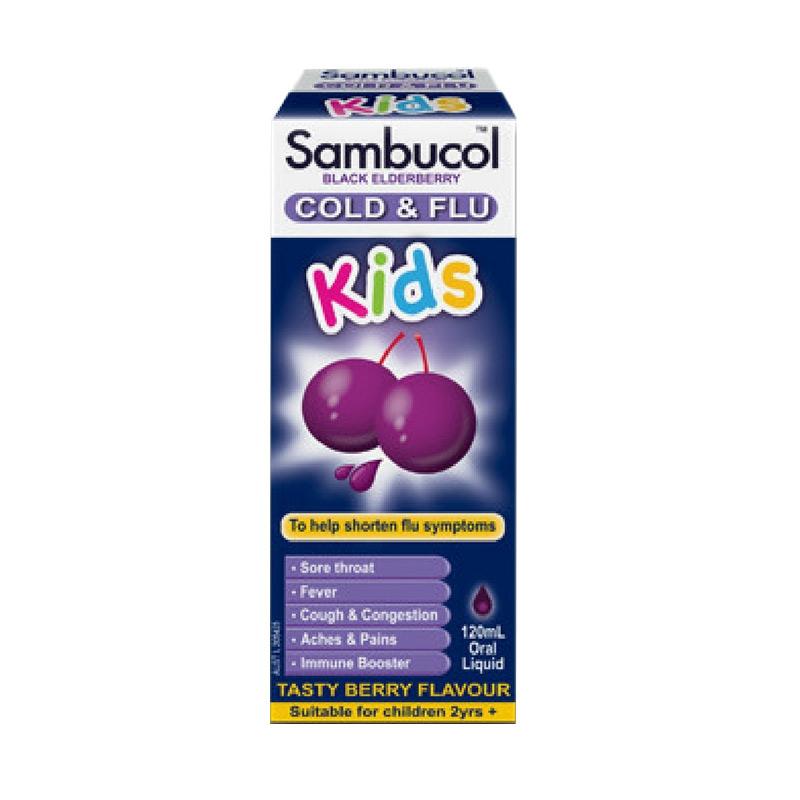 Jual Sambucol Cold and Flu Liquid Obat Pilek Anak 120 mL 