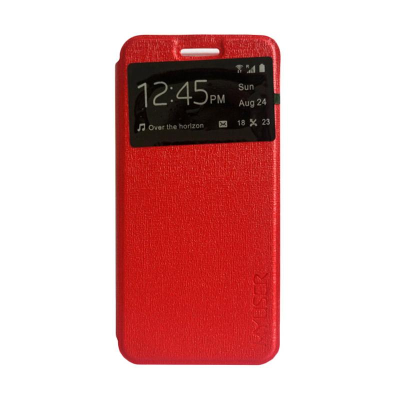 Jual MyUser Flip Cover Casing for Vivo Y55 - Merah Online