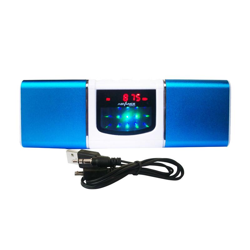 jual advance r2 portable speaker with led digital biru jual advance r2 portable speaker with led digital biru