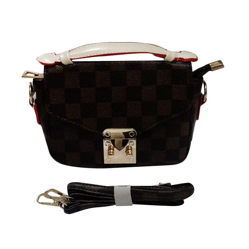 Jual CL Kiddos Motif Kotak Coklat Sling Bag Mini Tas Anak