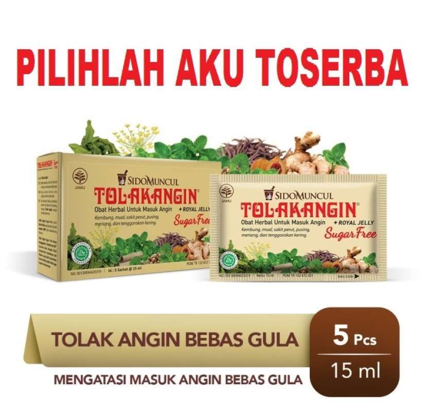 √ Tolak Angin Cair Bebas Gula Sidomuncul Isi 5 Sachet - ( Harga 1 Box