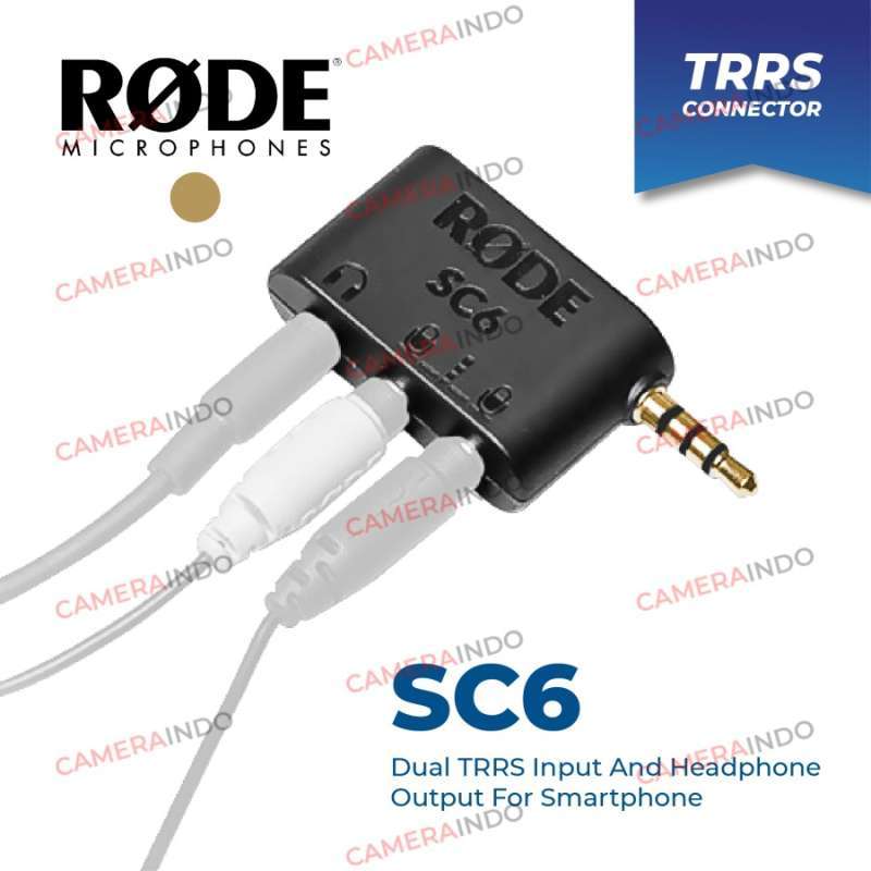 Jual Rode SC6 Dual TRRS Mic Input and Headphone Output Audio Splitter