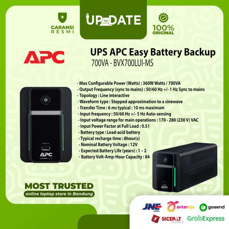 Promo Ups Apc Easy Battery Backup 700va (bvx700lui-ms) Diskon 30% Di ...