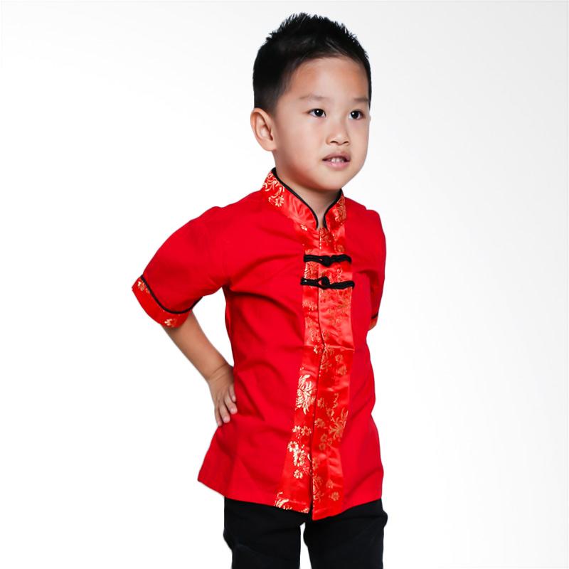 Jual Versail Kids SM8096 Kemeja Cheongsam List Hitam 