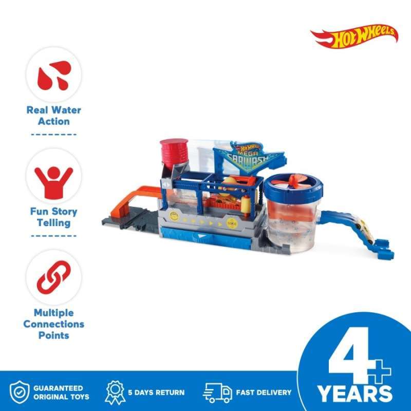 Jual Hot Wheels Ultimate Series Mega Car Wash Connectable Play Set