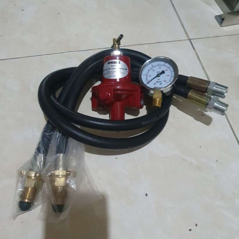 Promo regulator rego + pigtail + pressure gauge 100 ORIGINAL