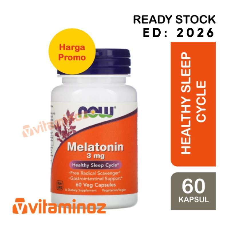 Jual NOW MELATONIN 3 MG - 60 VEGETARIAN CAPSULES di Seller VitaminOZ ...