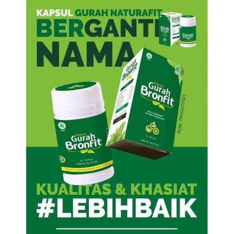 Promo Gurah Bronfit Naturafit Original 50 Kapsul Sesak Nafas Flu Batuk ...