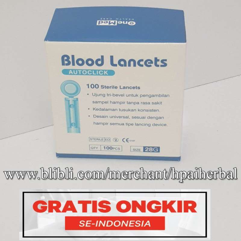 Jual Jarum Blood Lancets 28G OneMed ORIGINAL Isi 100 Pcs di Seller ...