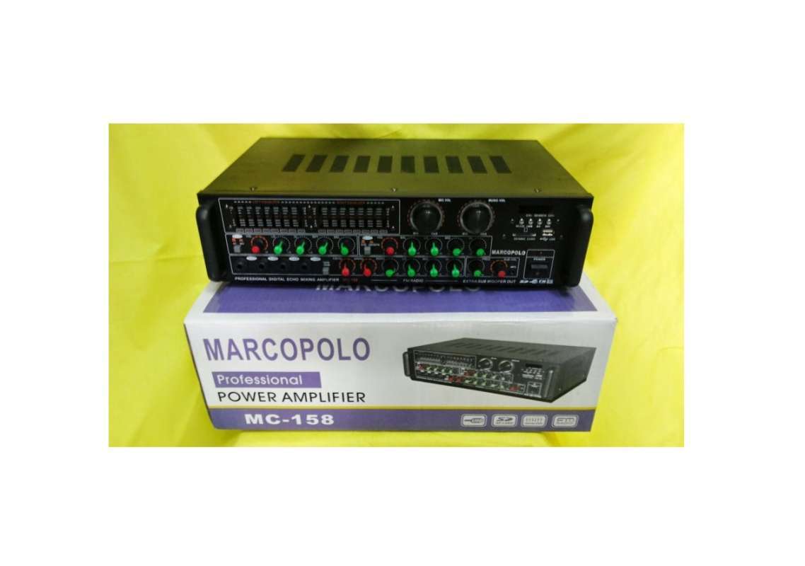 Jual Amplifier karaoke/power mixer 4 Channel Marcopolo mc158 (600 watt