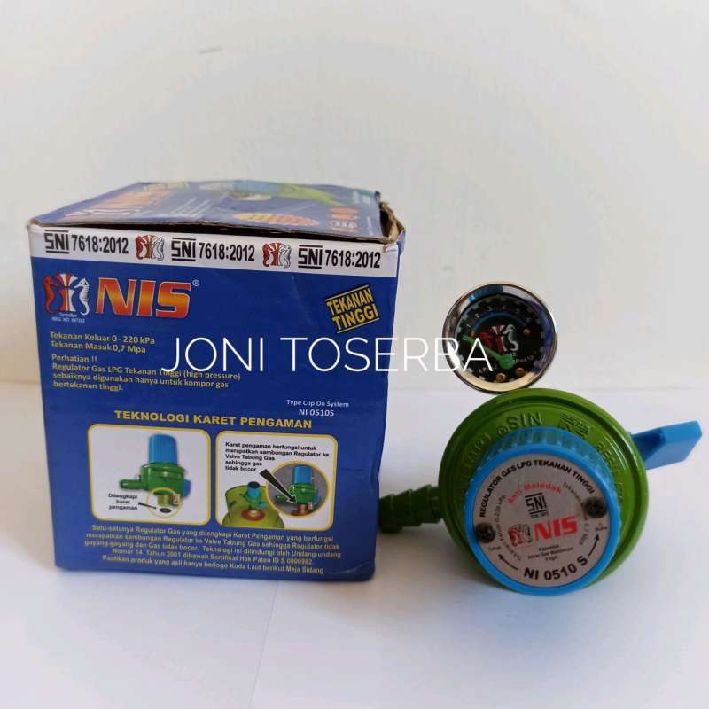 Jual Regulator Kompor Gas LPG Anti Meledak Tekanan Tinggi NIS Cap Kuda