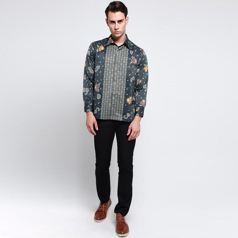 Jual Batik Adikusuma Men Tumpal Teratai Kemeja Batik Pria ...