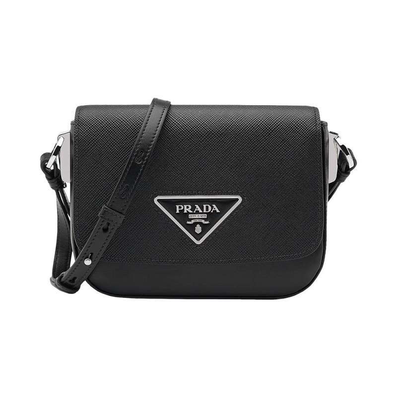 Jual Prada Saffiano Leather Identity Shoulder Bag Black Di Seller Voila