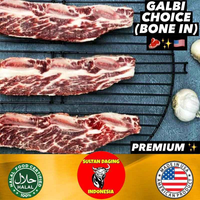 Promo SHORT RIBS GALBI KALBI CHOICE BONE IN WAGYU PREMIUM 500 GRAM