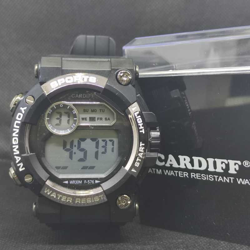 Jual BERGARANSI 1 Tahun Jam Tangan Pria CARDIFF ORIGINAL Strap Rubber