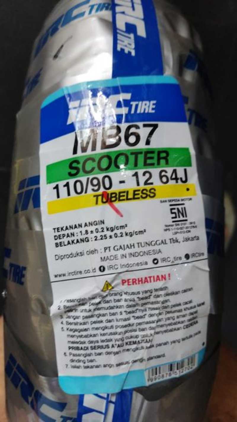 Harga Irc 110 90 12 Mb67 💯 Terbaru, Spesifikasi, & Kredit Mei 2026