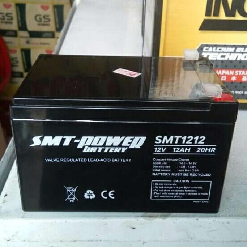 Jual Aki Vrla 12V 12 Ah Sepeda Listrik / Selis Baterai Kering Smt Power