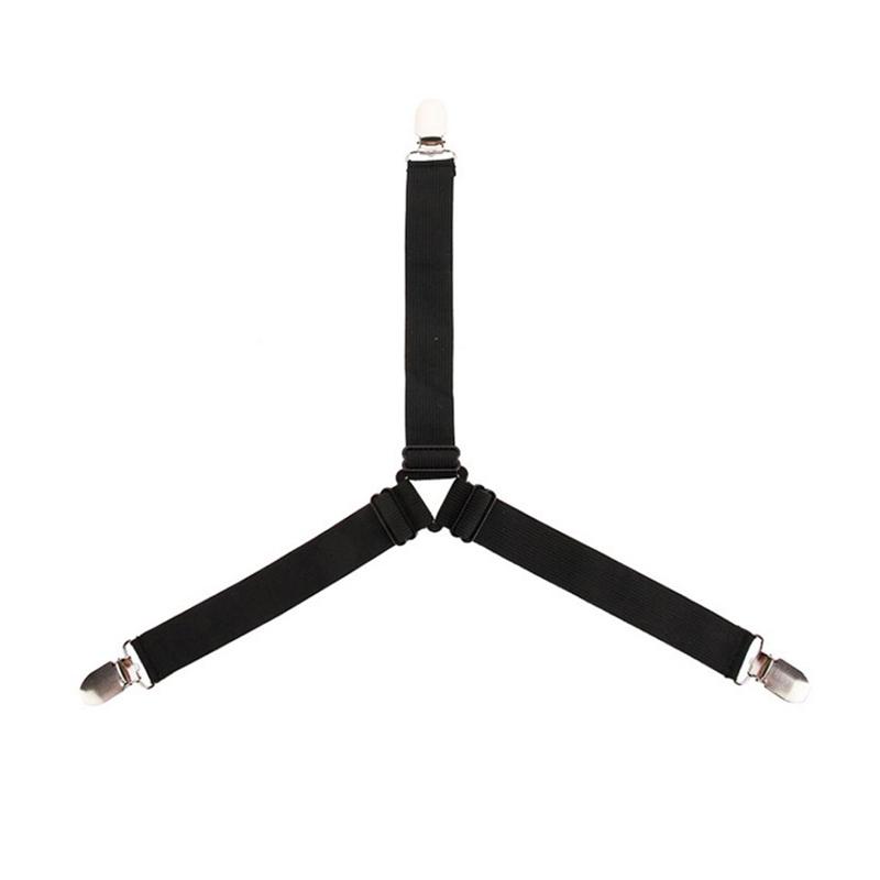 4X Bed Suspender Strap Adjustable Mattress Fastener Triangle Mattress SheetClips