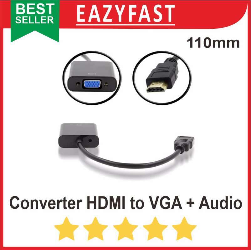 Jual Converter HDMI to VGA + Audio Kabel Adapter Raspberry Pi di Seller