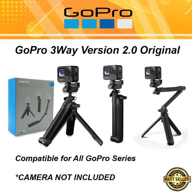 Promo GoPro 3 Way V 2.0 Grip Tripod Monopod 3Way Original Hero 9 Hero