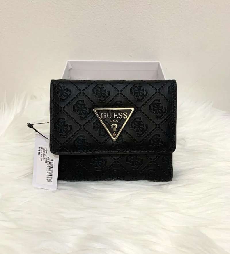 Jual Guess Maddy Small Trifold Wallet Black Original Di Seller