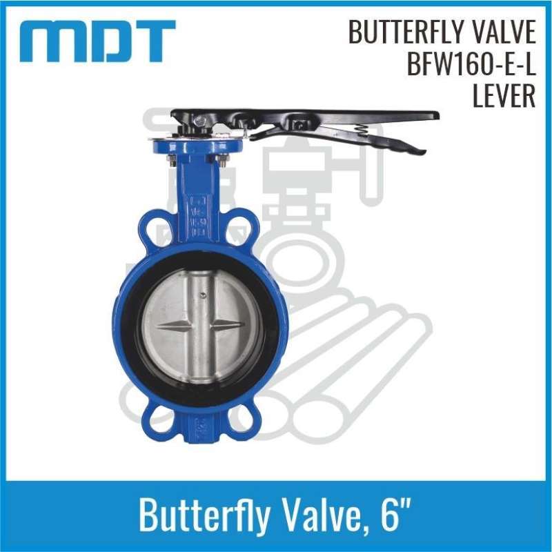 Jual Mdt Bfw160EL 6Â , Butterfly Valve, Epdm Seat, Lever di