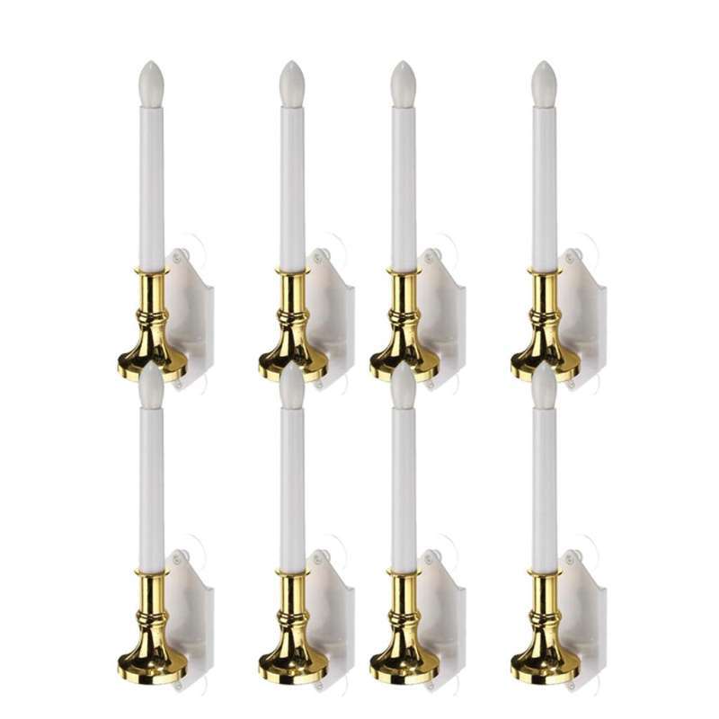 Jual 4Pair LED Solar Window Candle Lights Wall Romantic Decor with