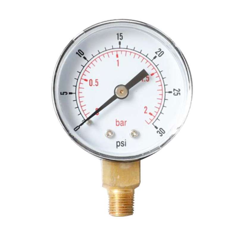 Jauge Pression Eau 0-2 Bar MEANLIN MEASURE 0~2BAR/0~30PSI Manomètre Pour Pompe De Puits Test Pression Filtre Piscine
