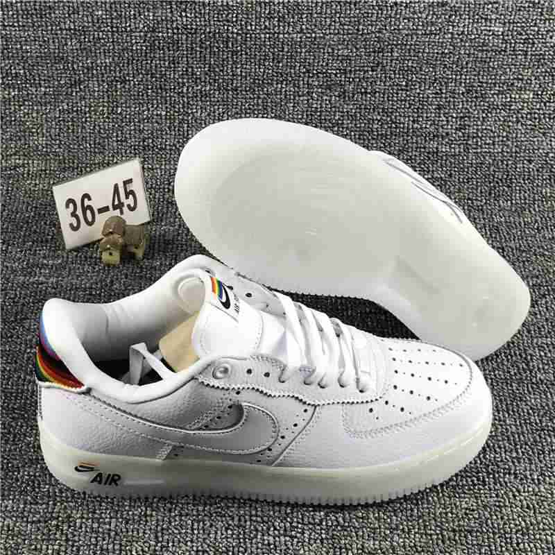 rainbow white nikes