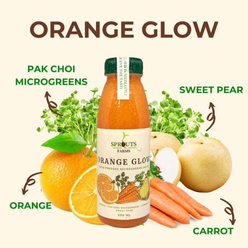 Jual Sprouts Farms Juice ORANGE GLOW 350ml (ColdPressed MICROGREENS